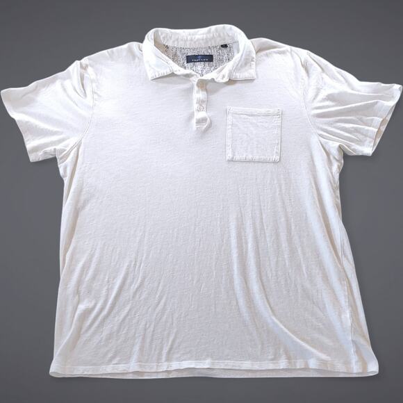 Toscano White Polo Shirt Resortwear Casual Italy Made Modal Cotton Preppy Golf M - Picture 1 of 7